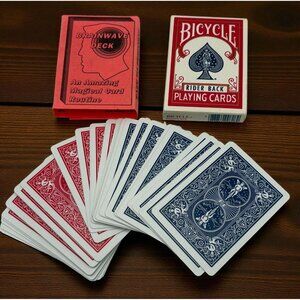 Brainwave Deck of Cards Bicycle Rider Back Magic Trick Playing Cards Red Blue